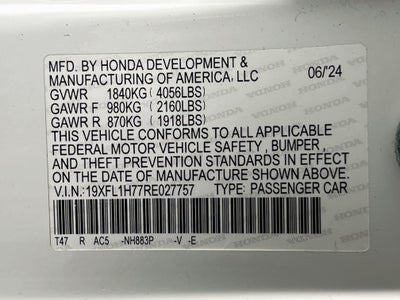 2024 Honda Civic Hatchback EX-L