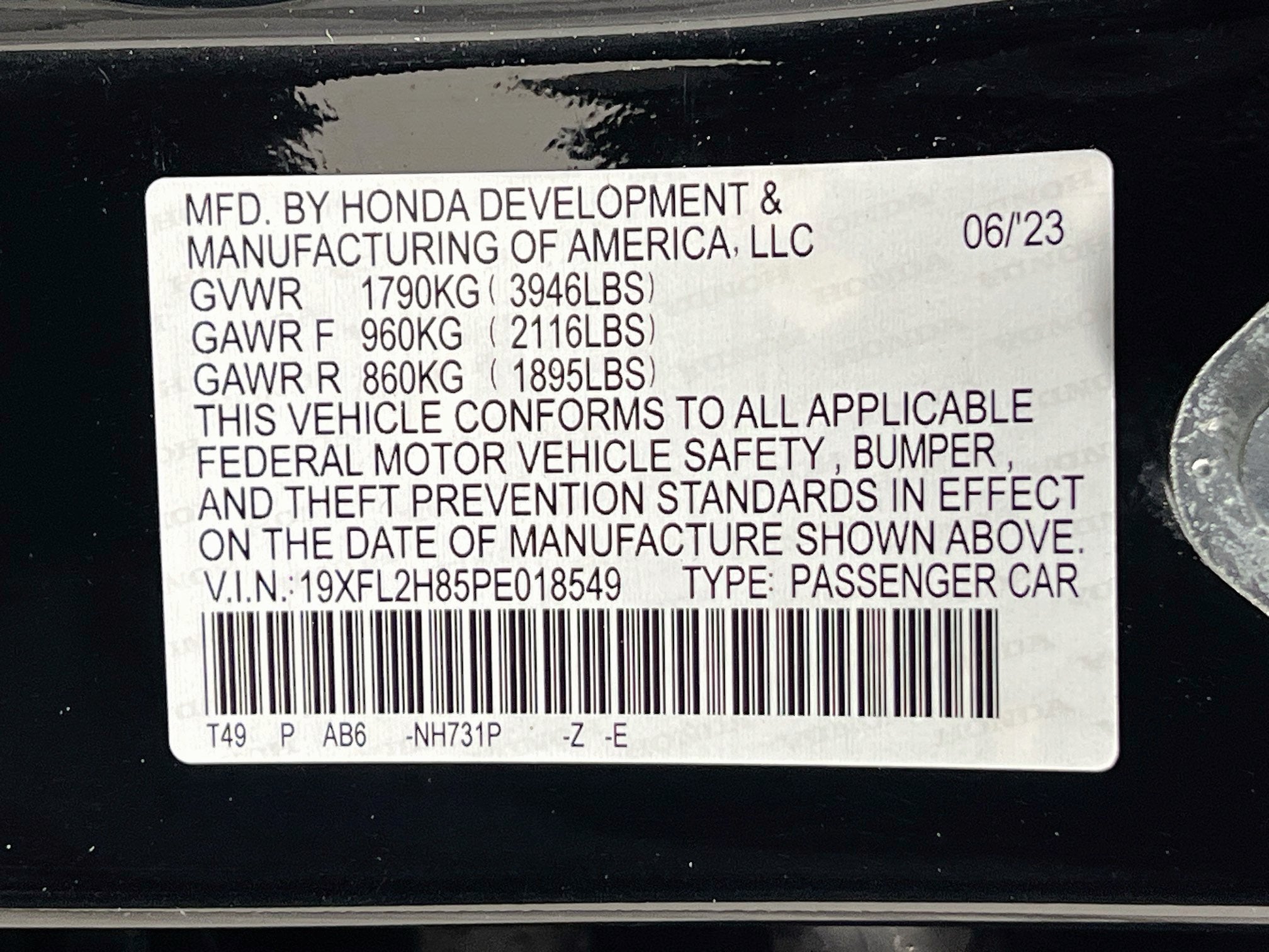 2023 Honda Civic Hatchback Sport