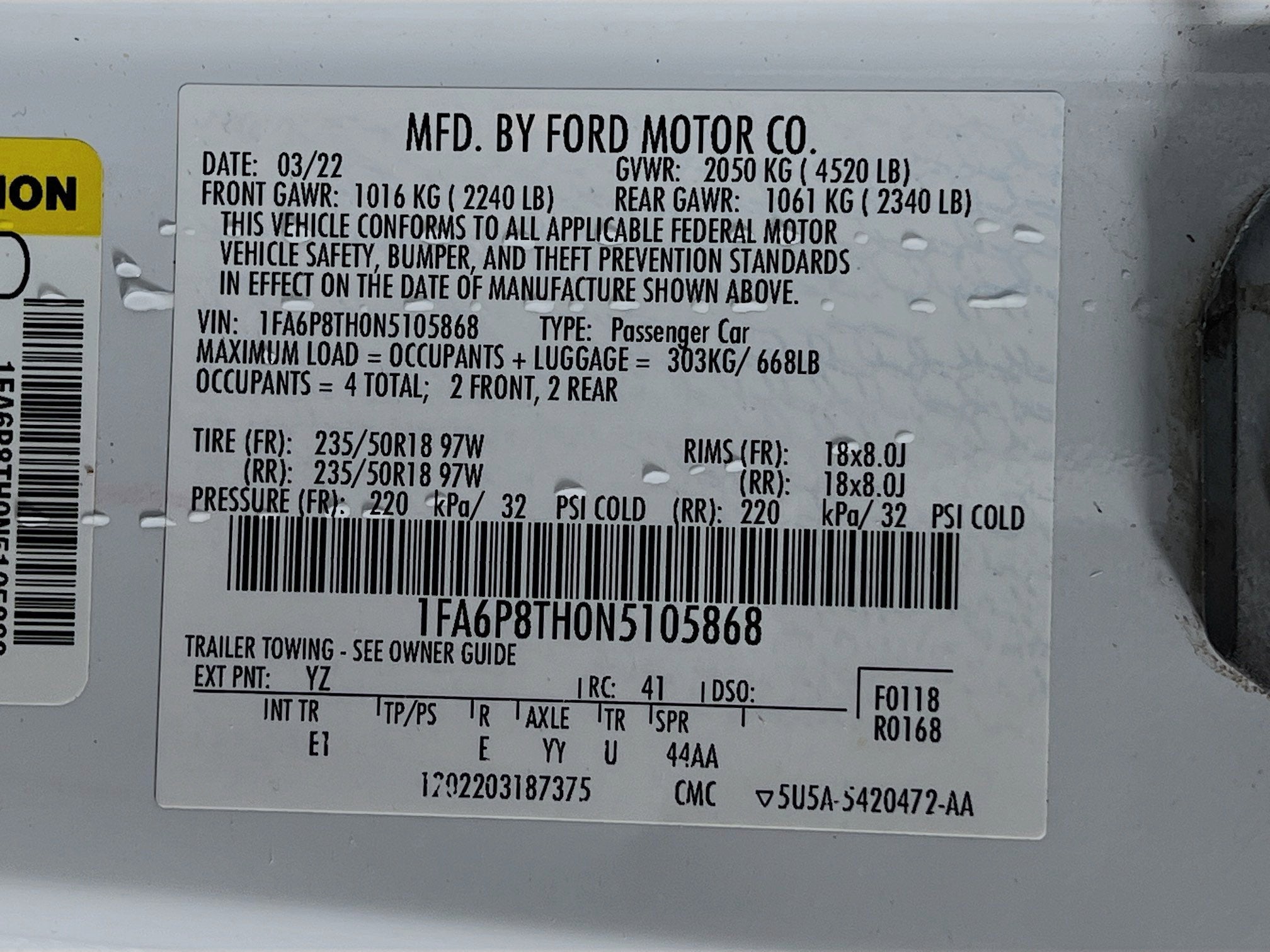 2022 Ford Mustang Base