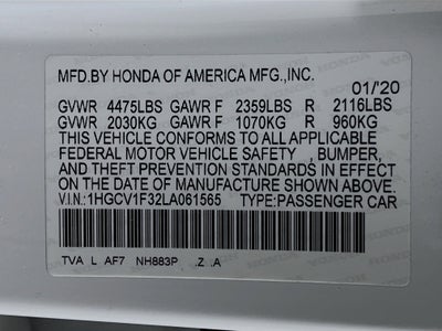 2020 Honda Accord Sedan Sport