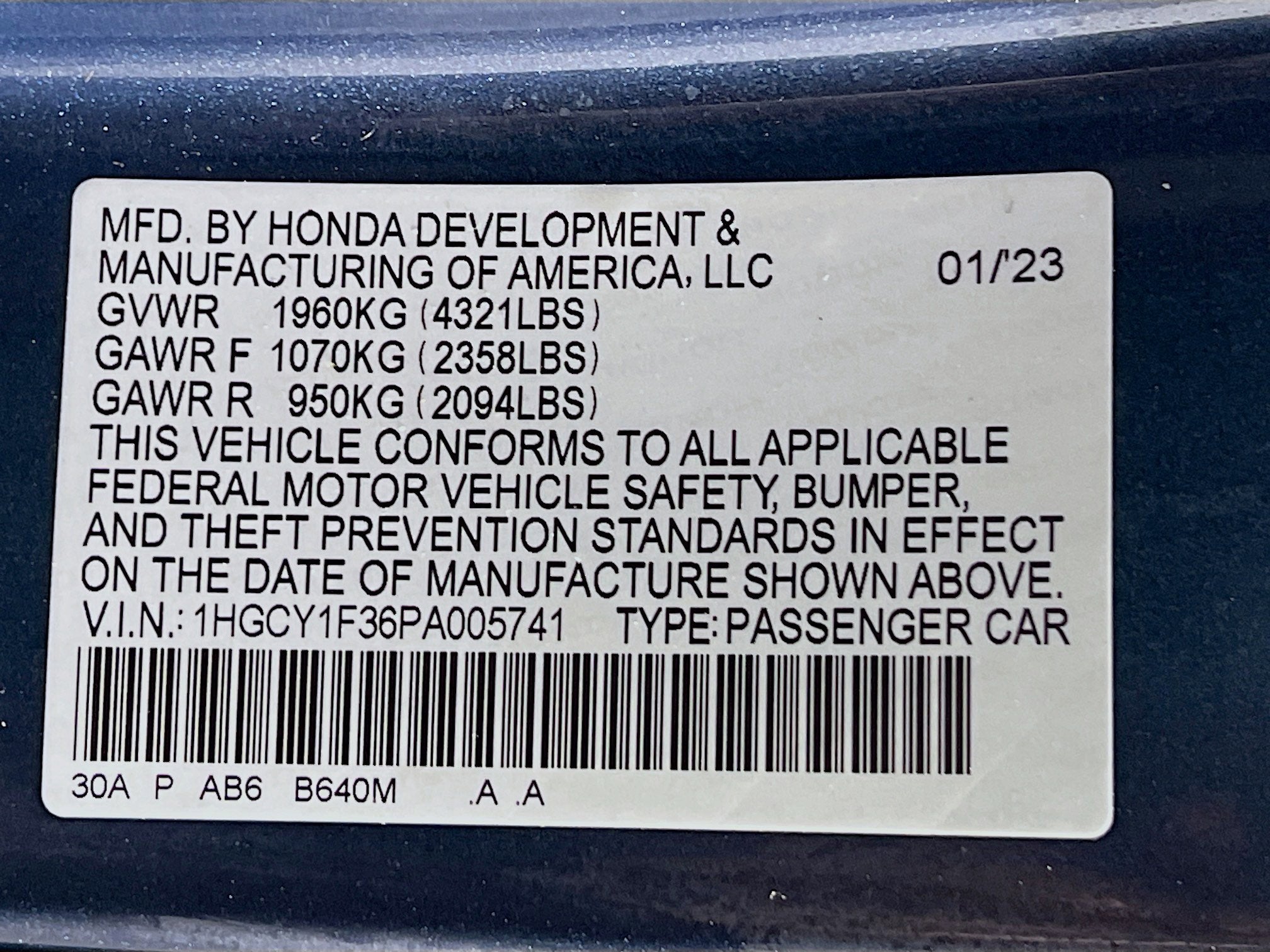 2023 Honda Accord Sedan EX