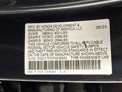 2023 Honda Accord Sedan EX