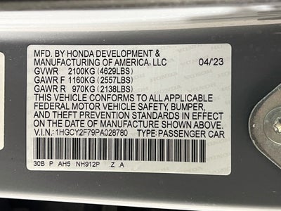 2023 Honda Accord Hybrid Sport-L