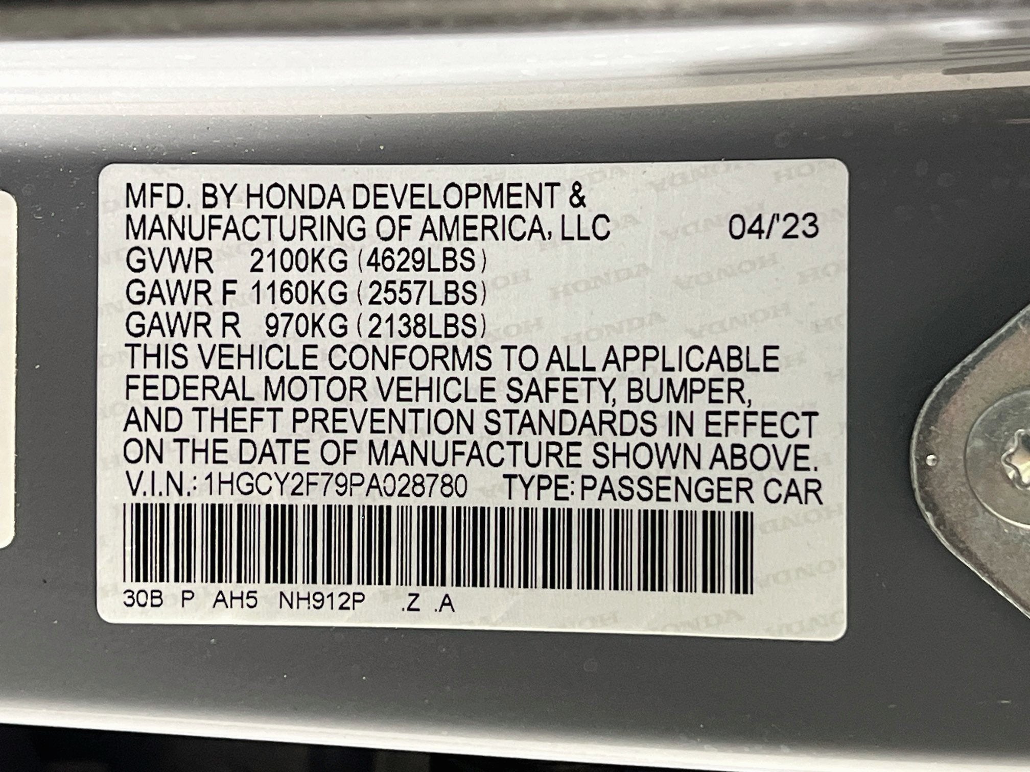 2023 Honda Accord Hybrid Sport-L