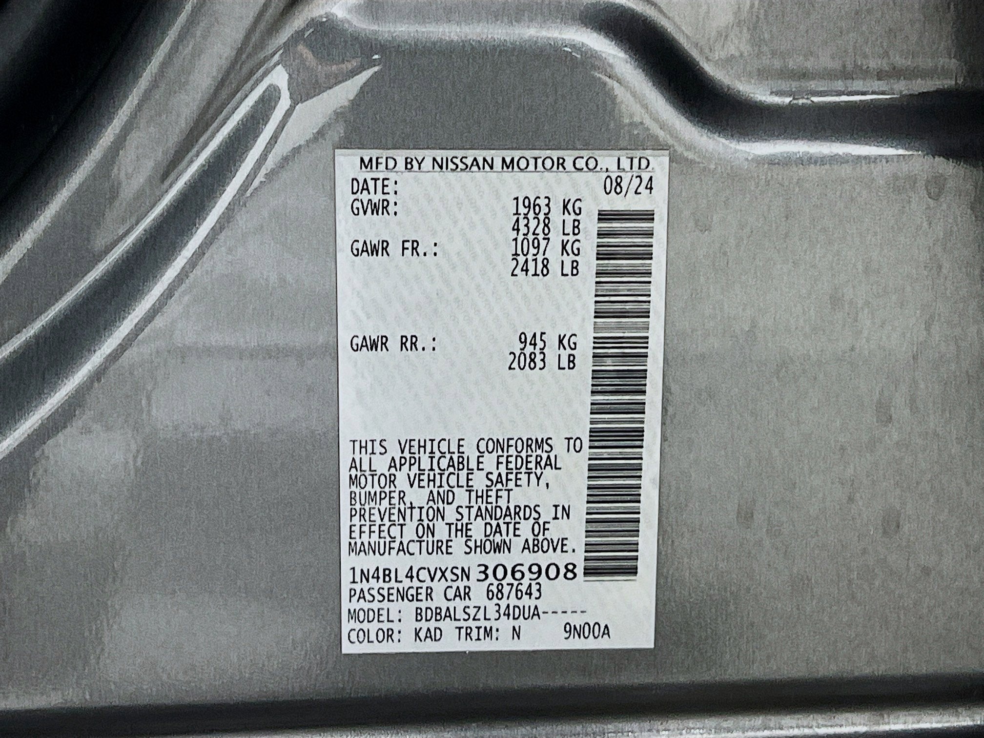 2025 Nissan Altima SR