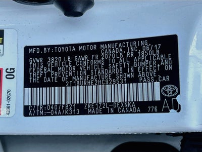 2017 Toyota Corolla Base