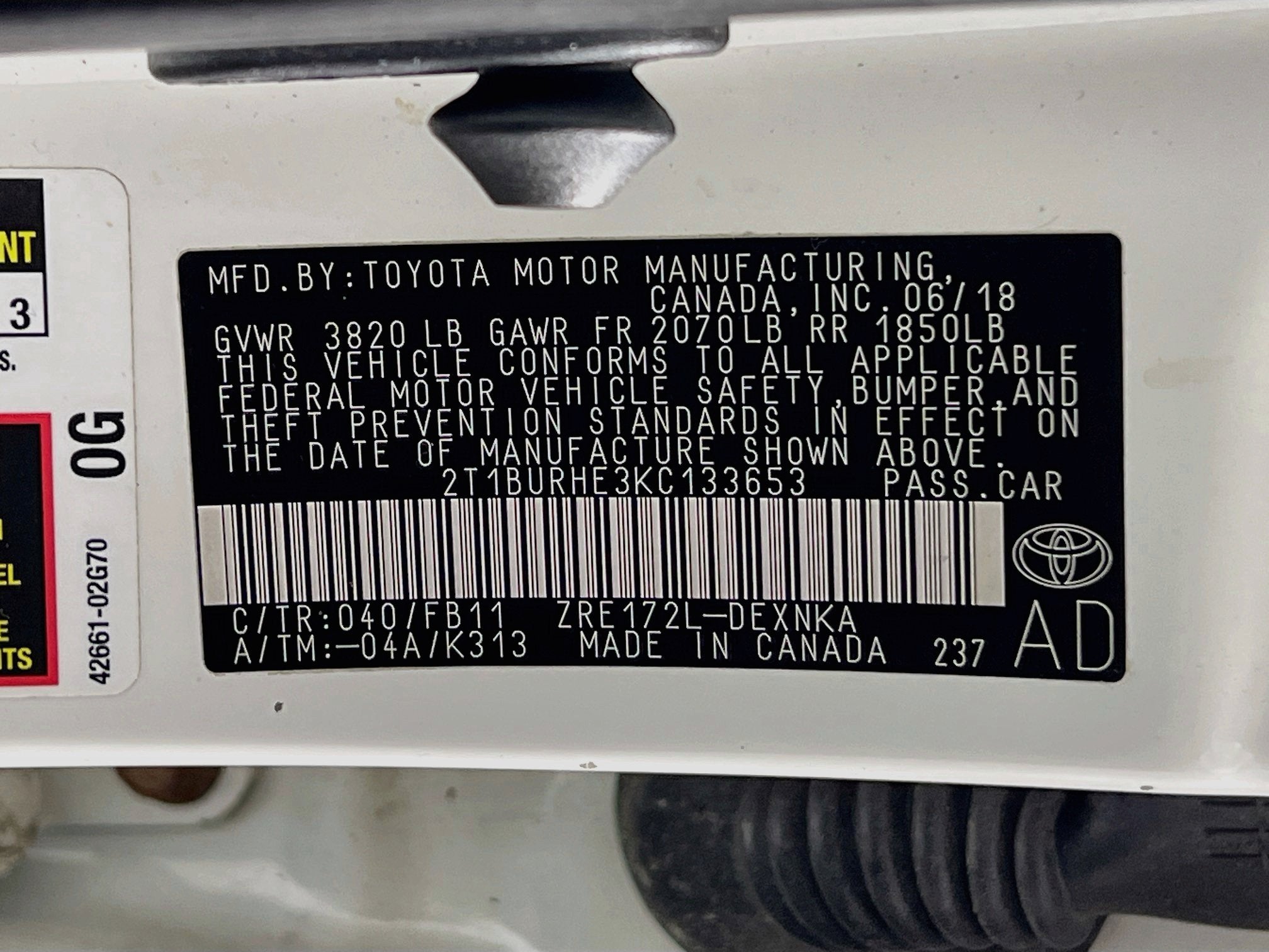 2019 Toyota Corolla Base