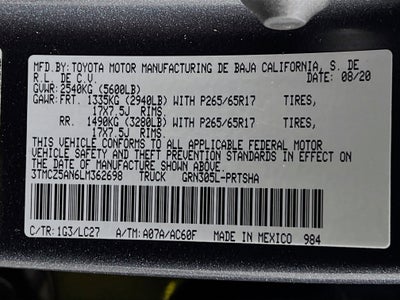 2020 Toyota Tacoma 4WD TRD Sport