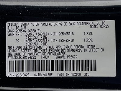 2025 Toyota Tacoma 4WD Base