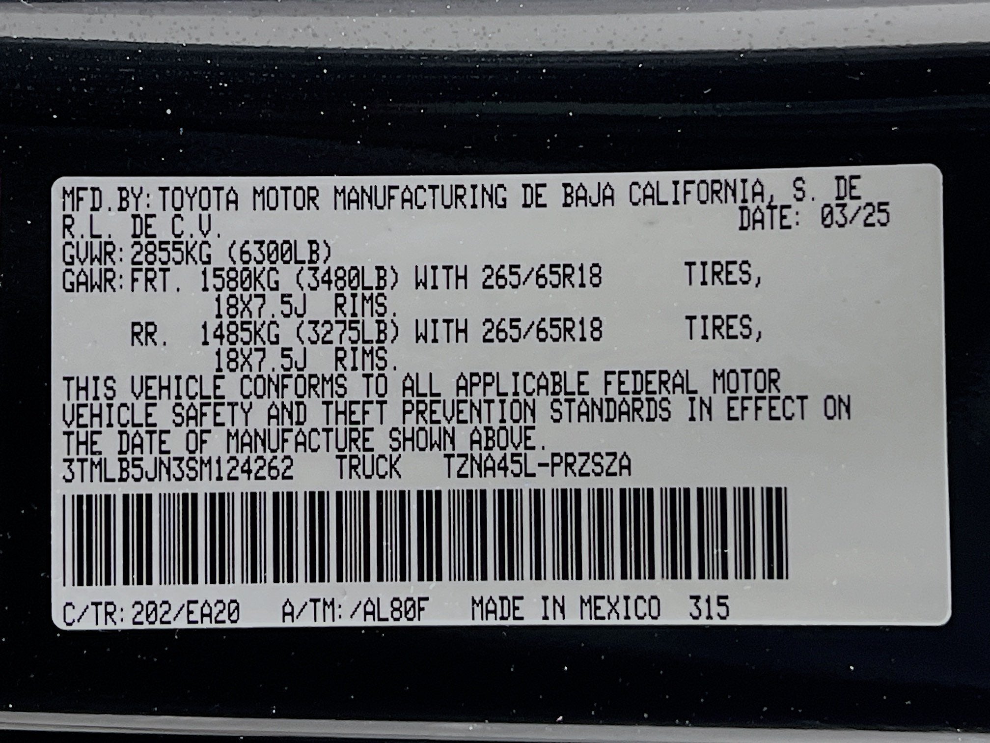 2025 Toyota Tacoma 4WD Base