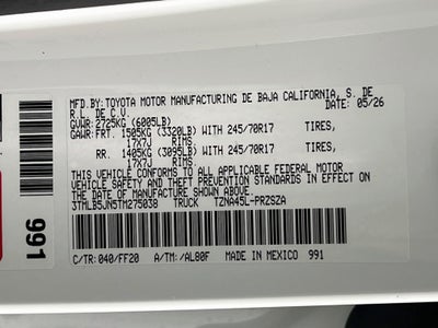 2026 Toyota Tacoma 4WD Base