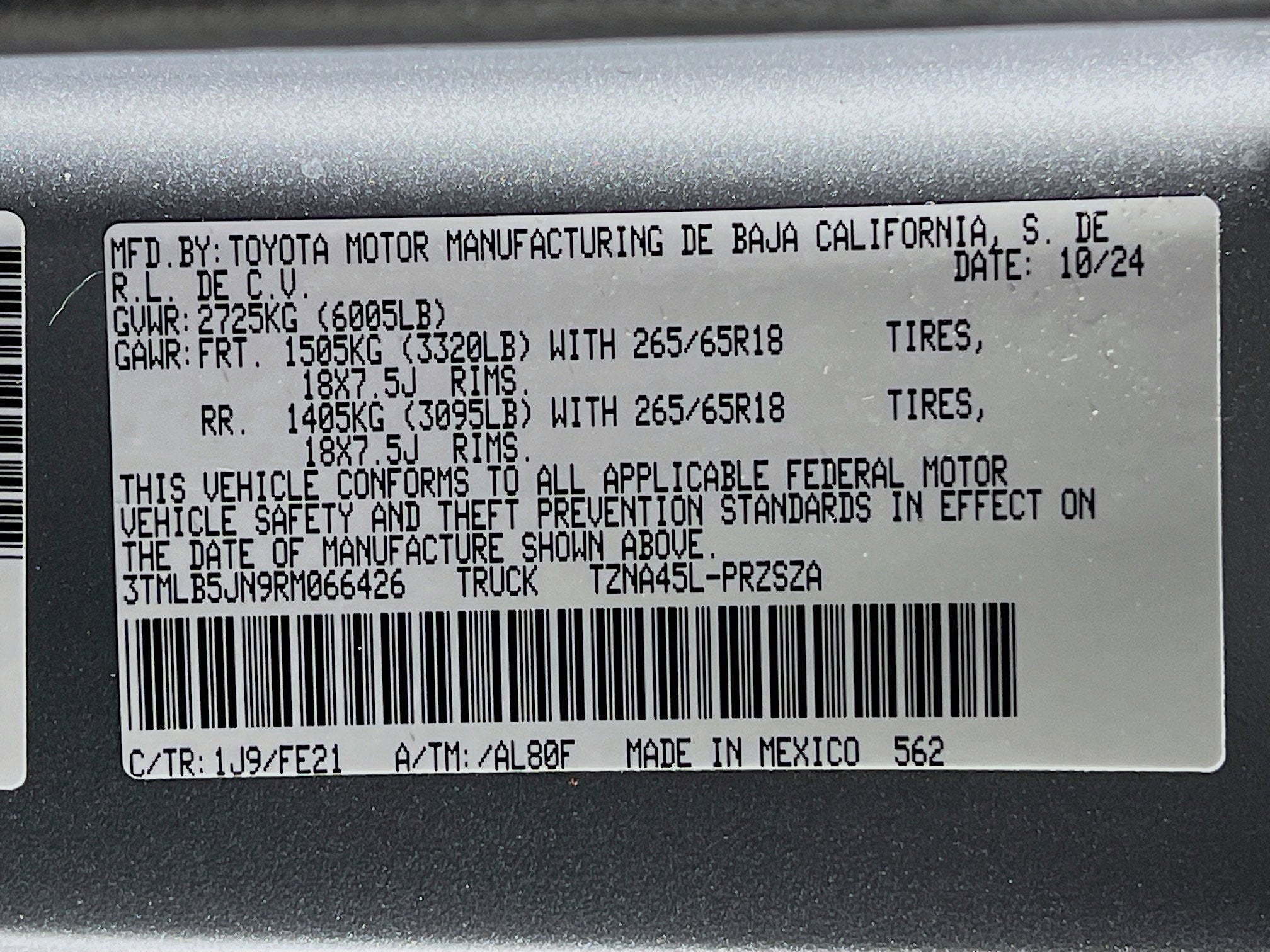 2024 Toyota Tacoma 4WD TRD Sport