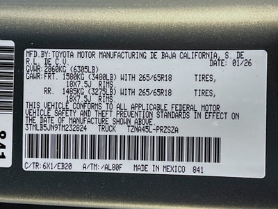 2026 Toyota Tacoma 4WD Base