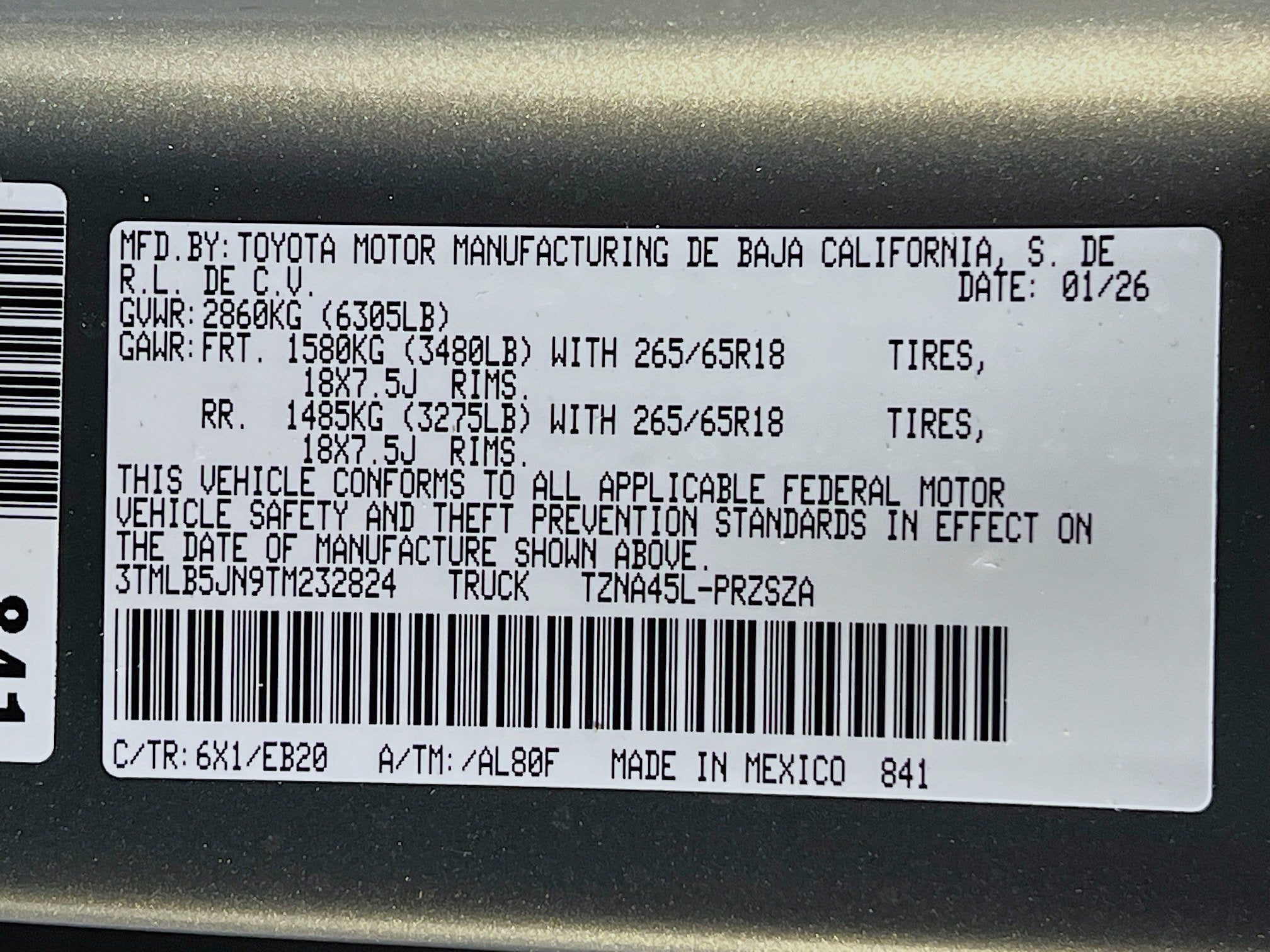 2026 Toyota Tacoma 4WD Base