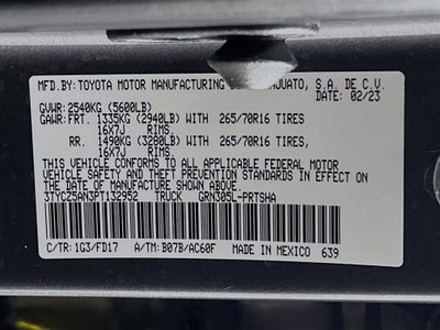 2023 Toyota Tacoma 4WD TRD Off Road