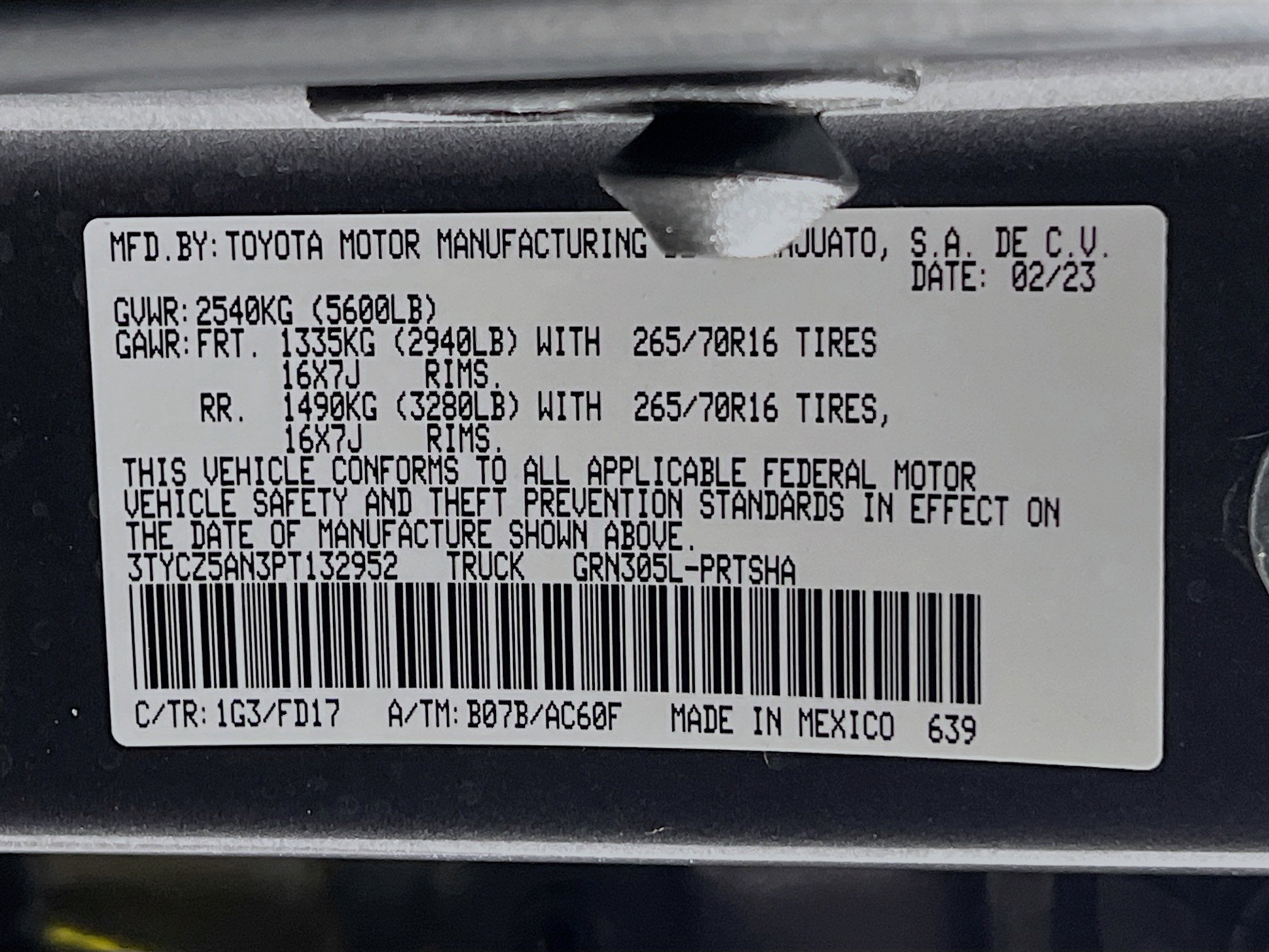 2023 Toyota Tacoma 4WD TRD Off Road
