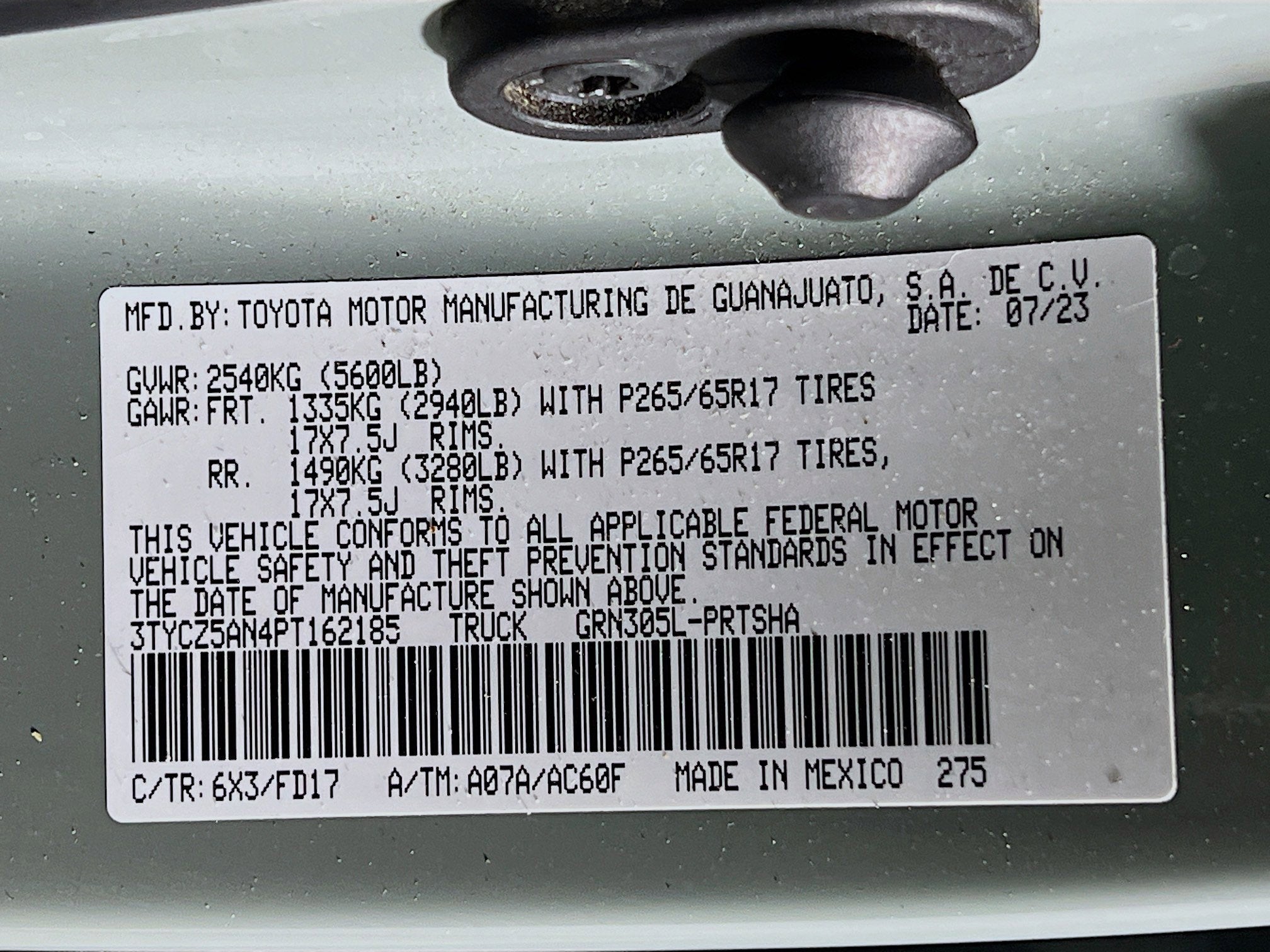 2023 Toyota Tacoma 4WD Base