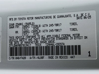 2025 Toyota Tacoma 4WD SR