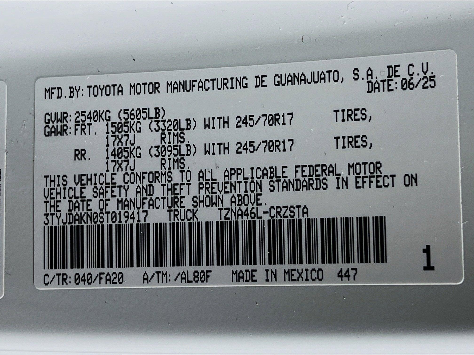 2025 Toyota Tacoma 4WD SR