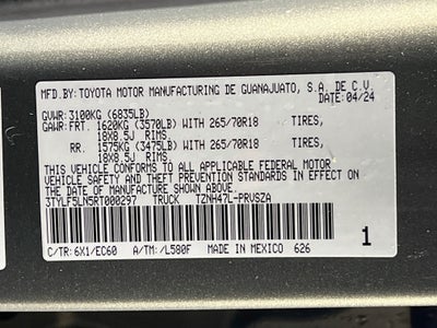 2024 Toyota Tacoma 4WD Base