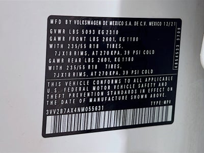 2022 Volkswagen Tiguan SE