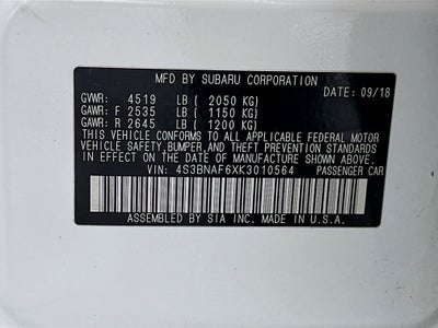 2019 Subaru Legacy Premium