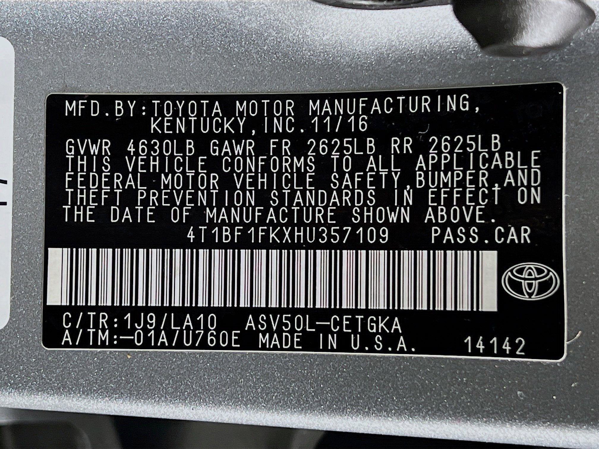 2017 Toyota Camry XLE