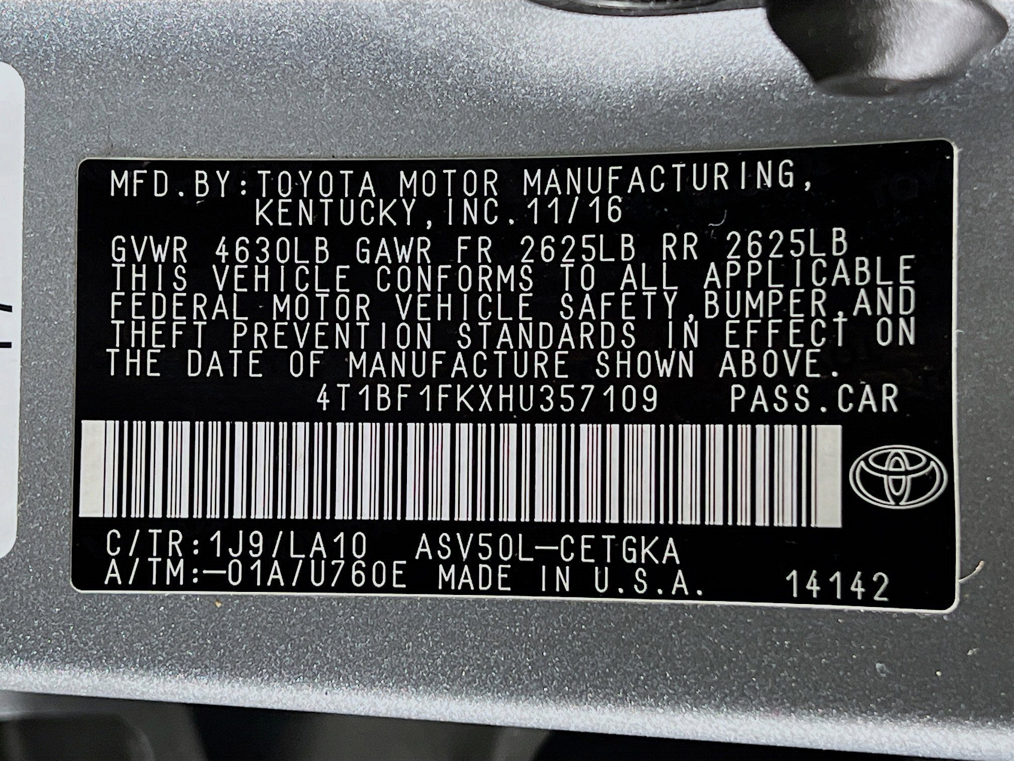 2017 Toyota Camry XLE