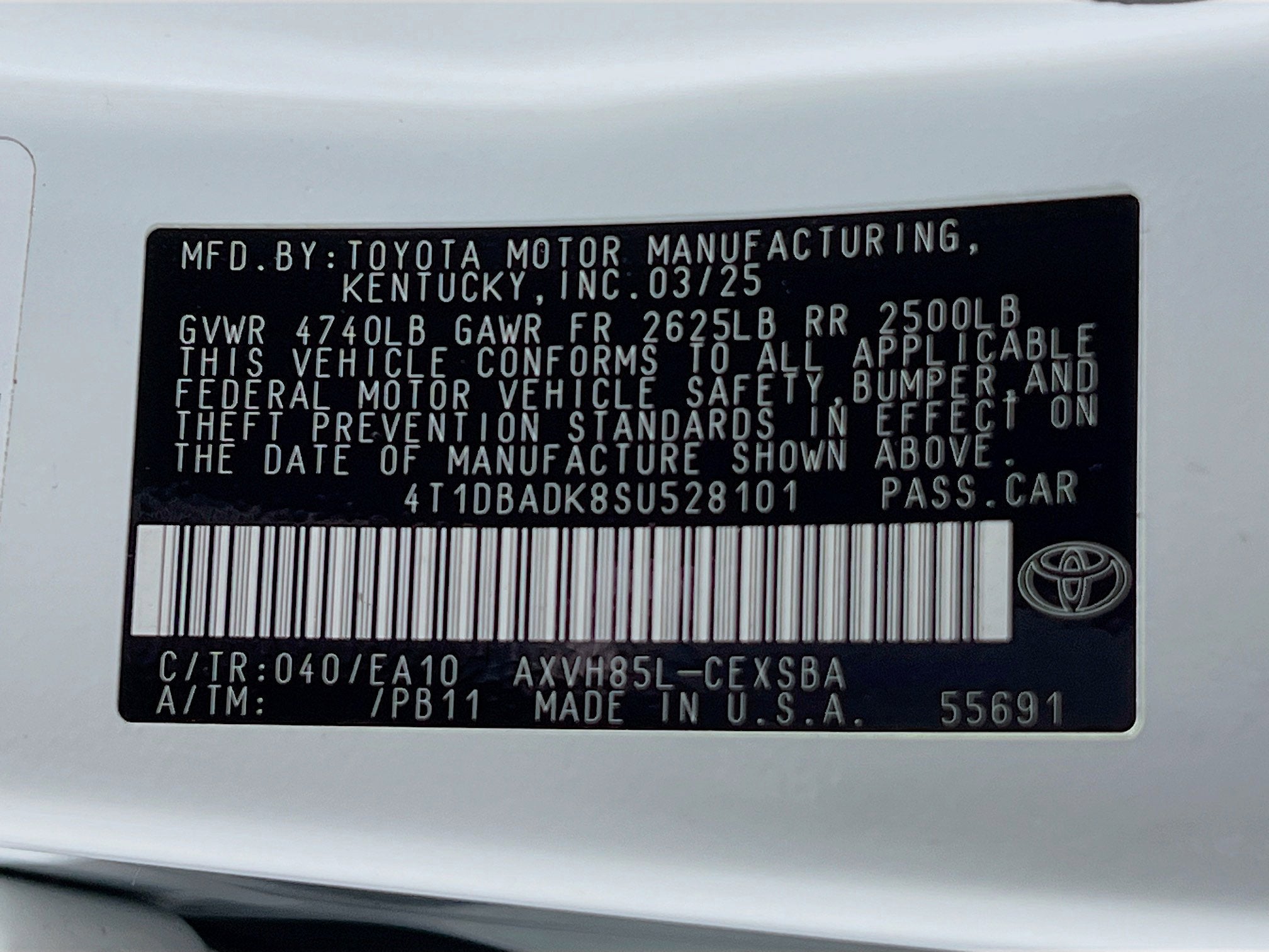 2025 Toyota Camry SE