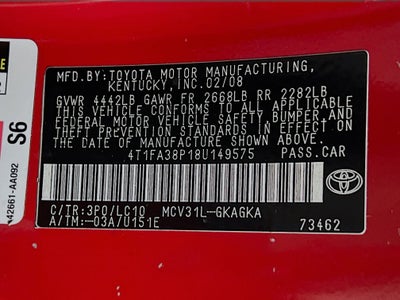 2008 Toyota Camry Solara SLE