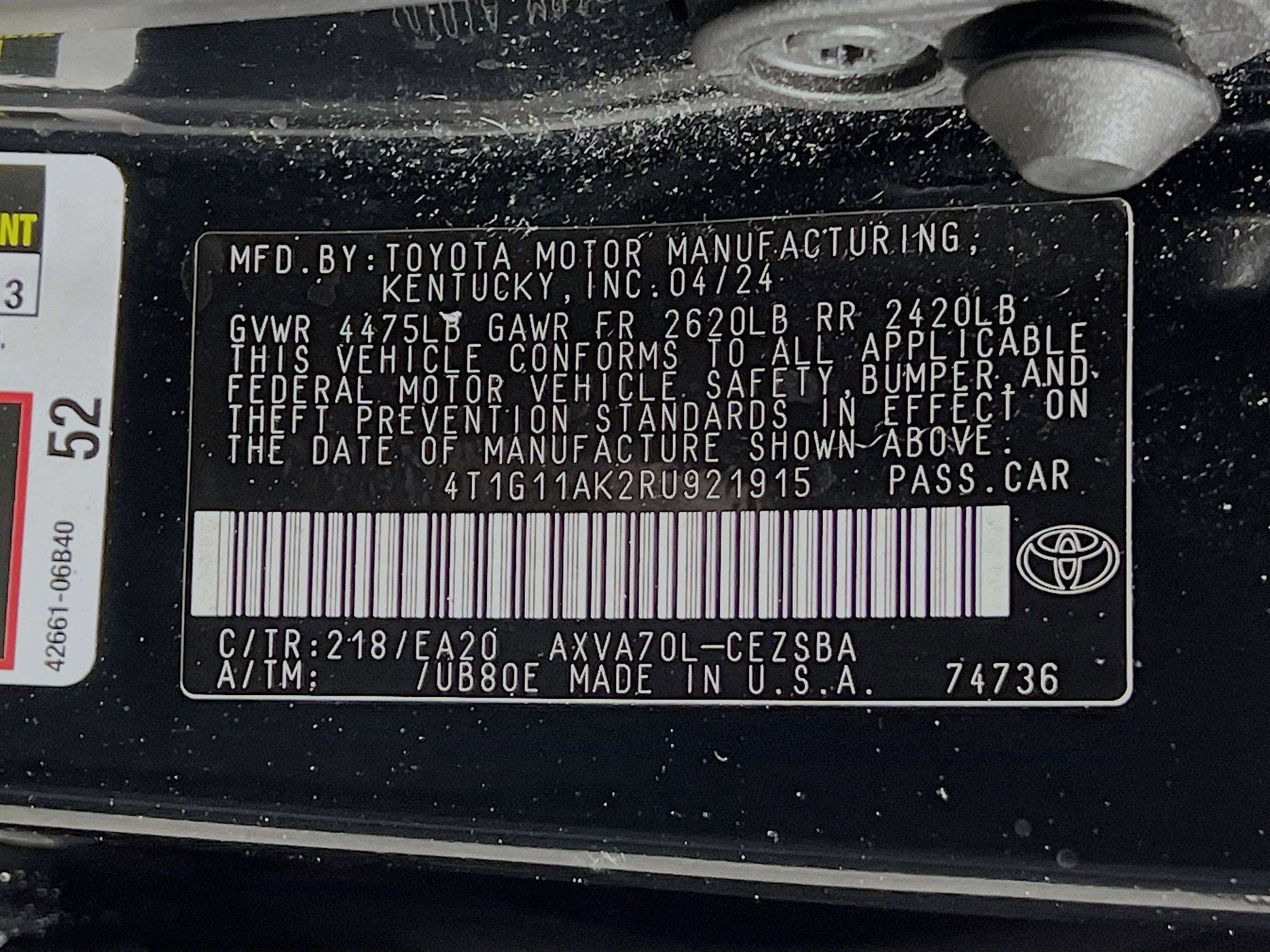 2024 Toyota Camry SE