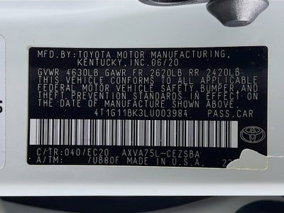 2020 Toyota Camry Base