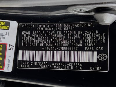 2021 Toyota Camry Base