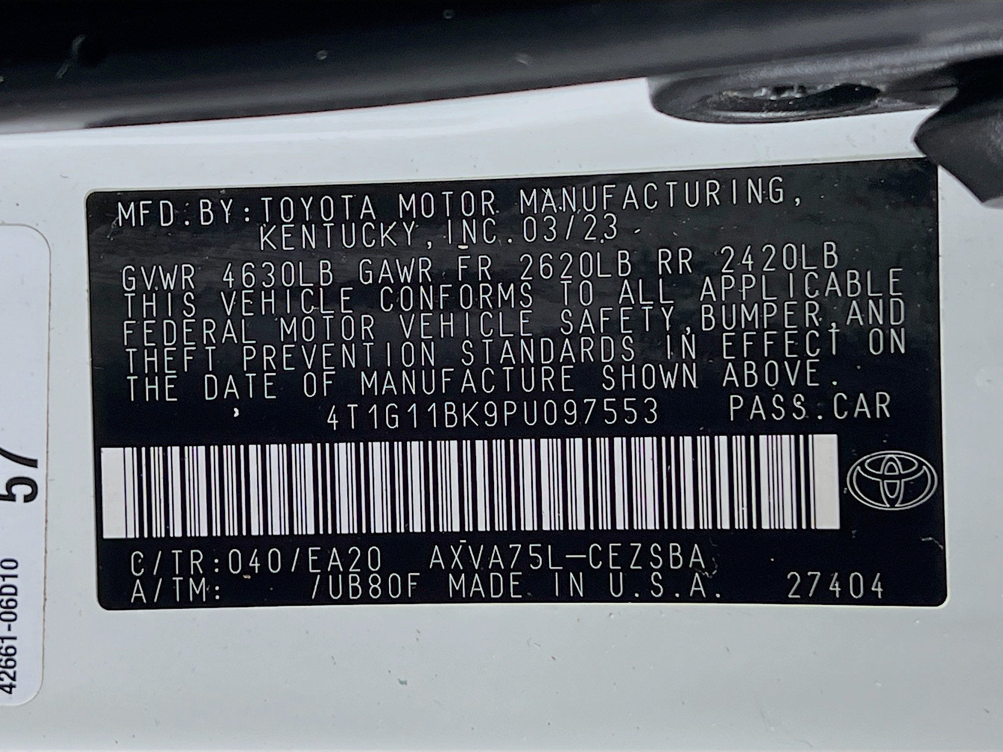 2023 Toyota Camry Base