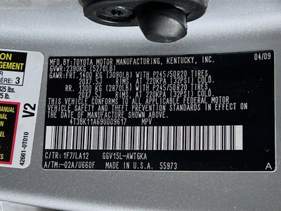2009 Toyota Venza 4dr Wgn V6 AWD (Natl)