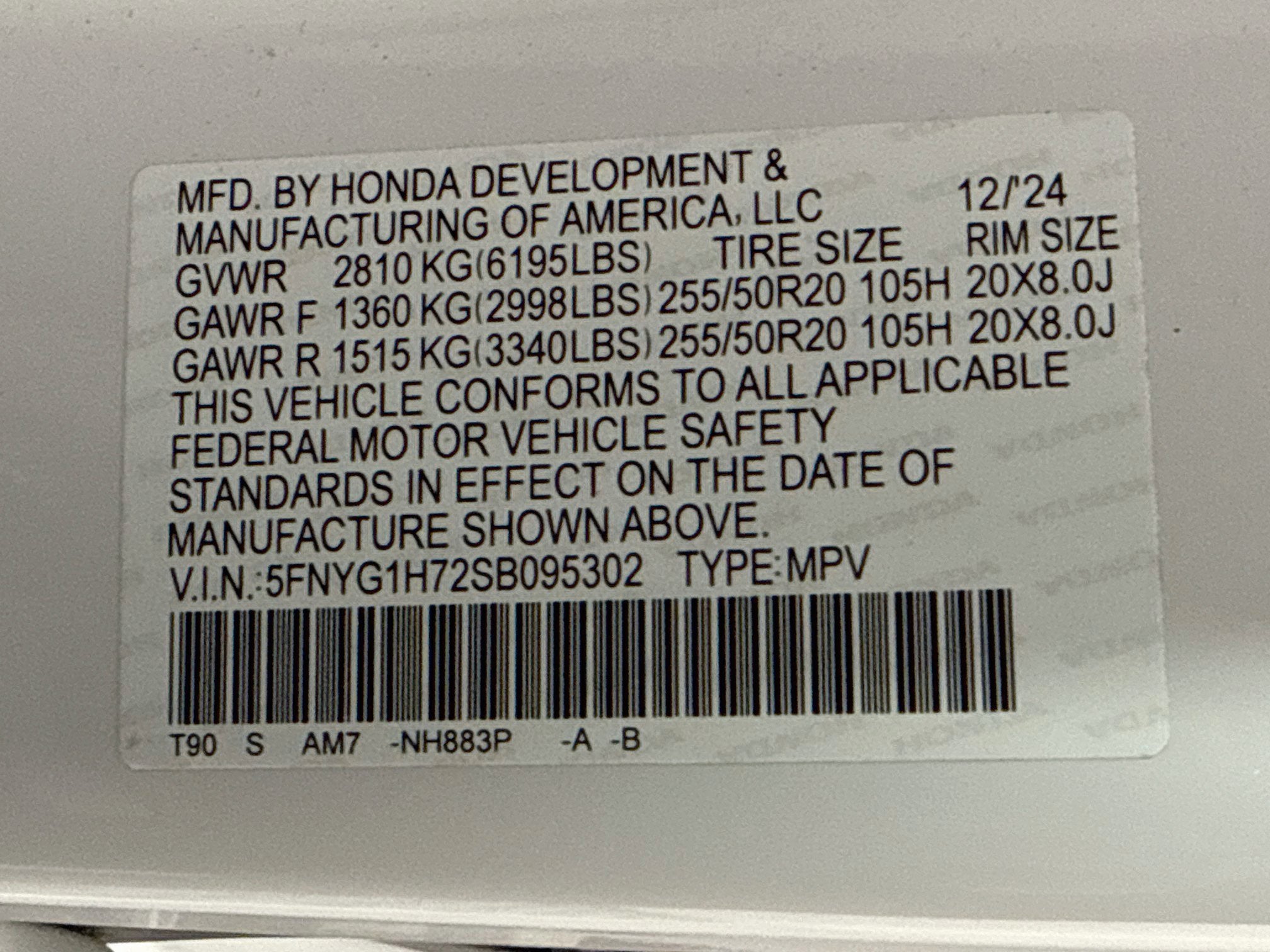 2025 Honda Pilot Touring+