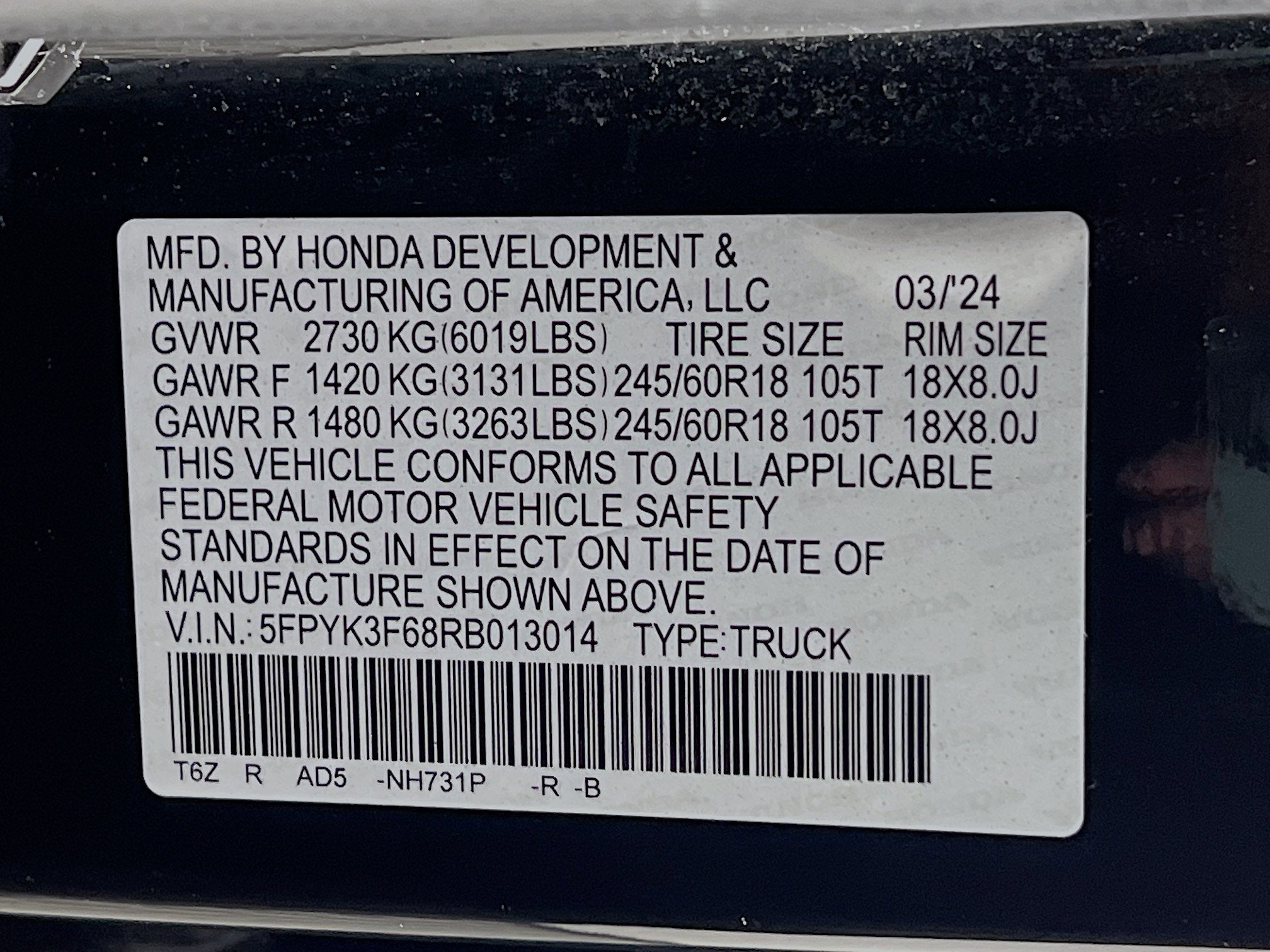 2024 Honda Ridgeline TrailSport