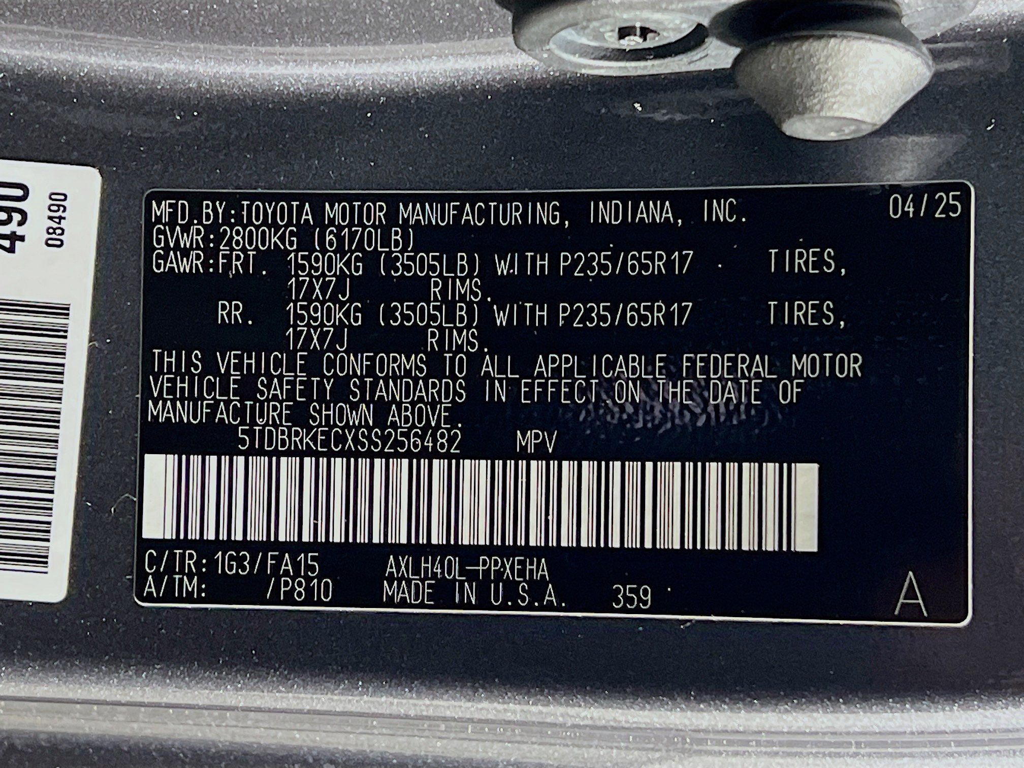 2025 Toyota Sienna LE