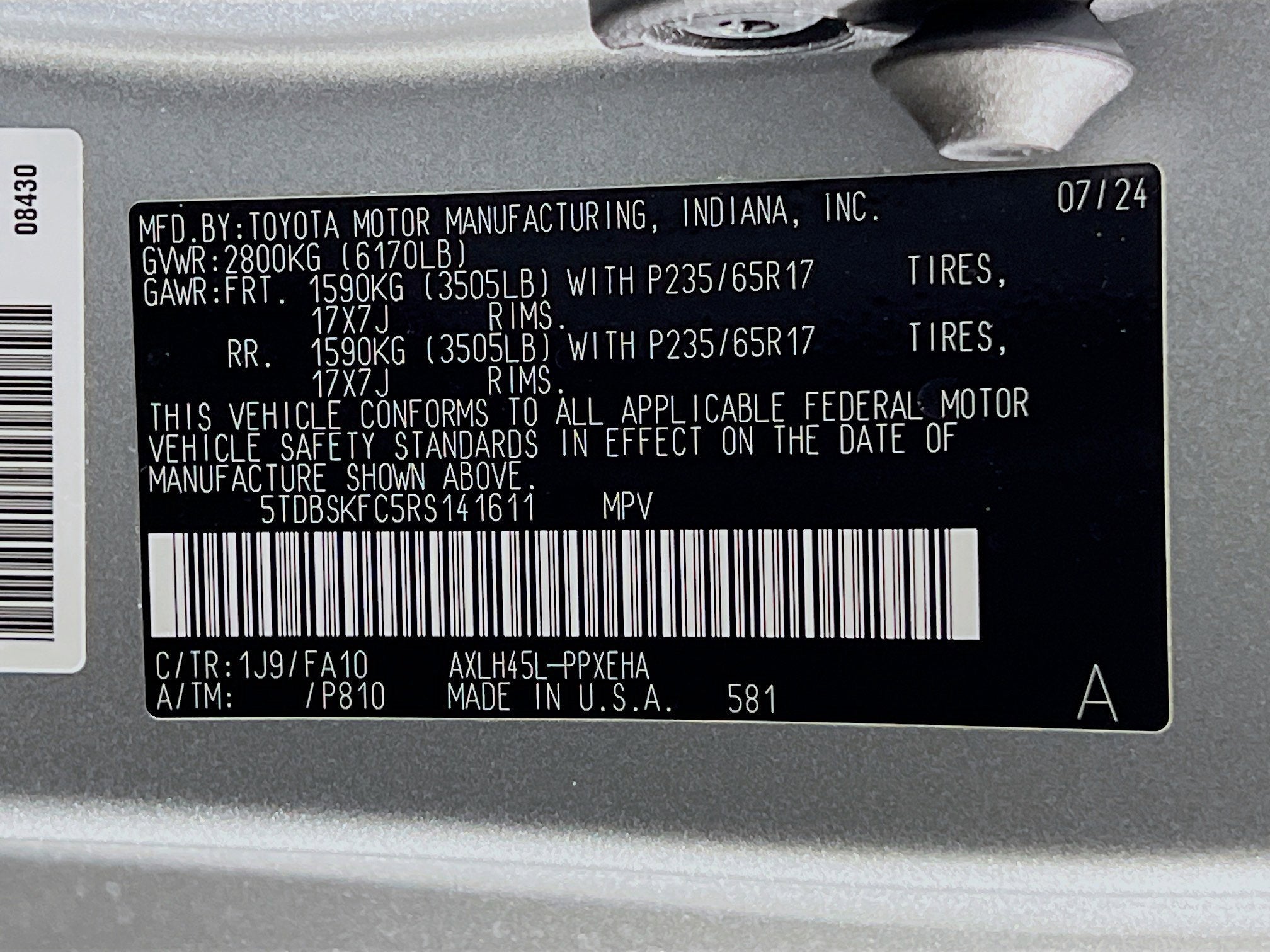 2024 Toyota Sienna LE