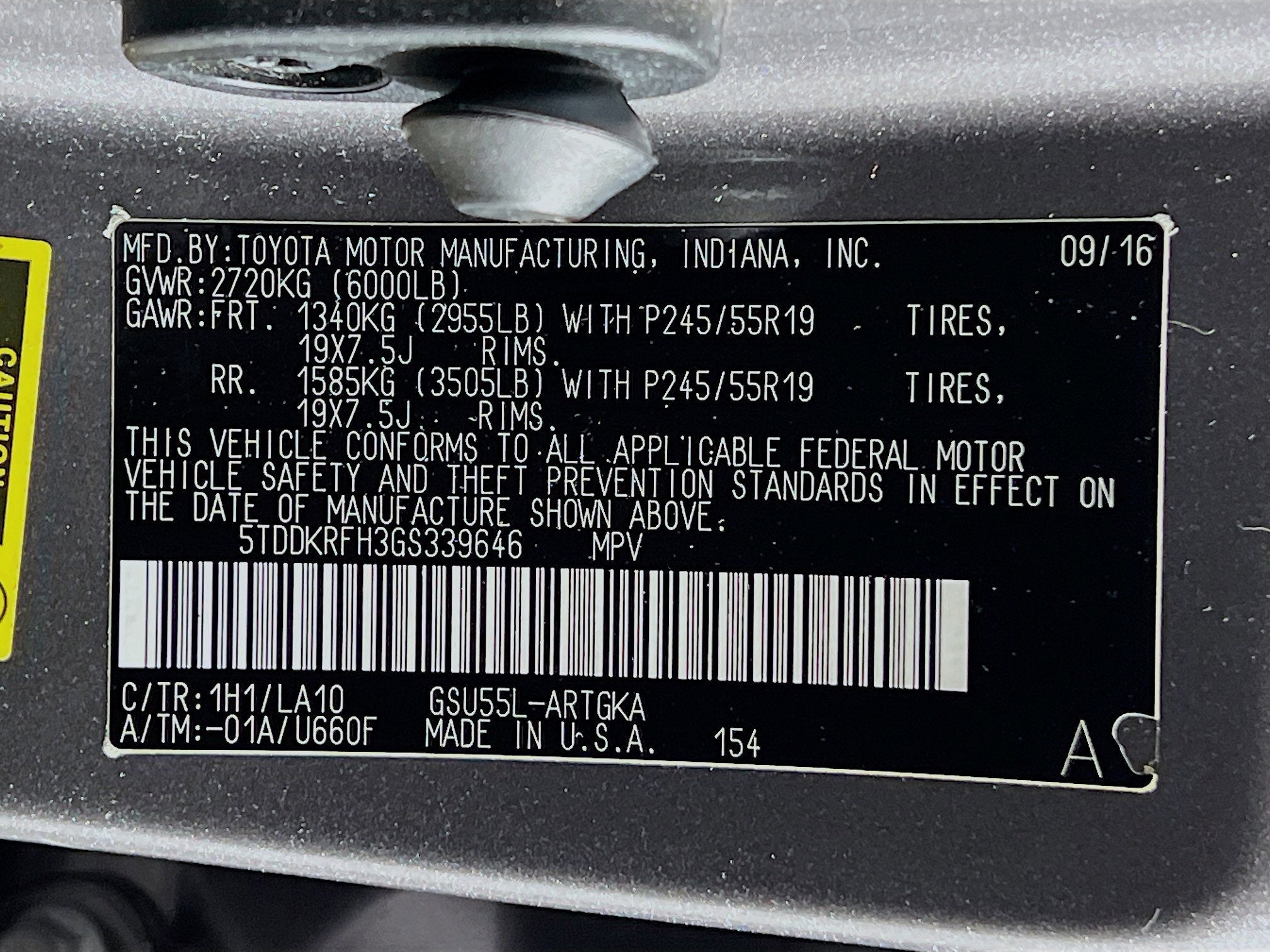 2016 Toyota Highlander Base