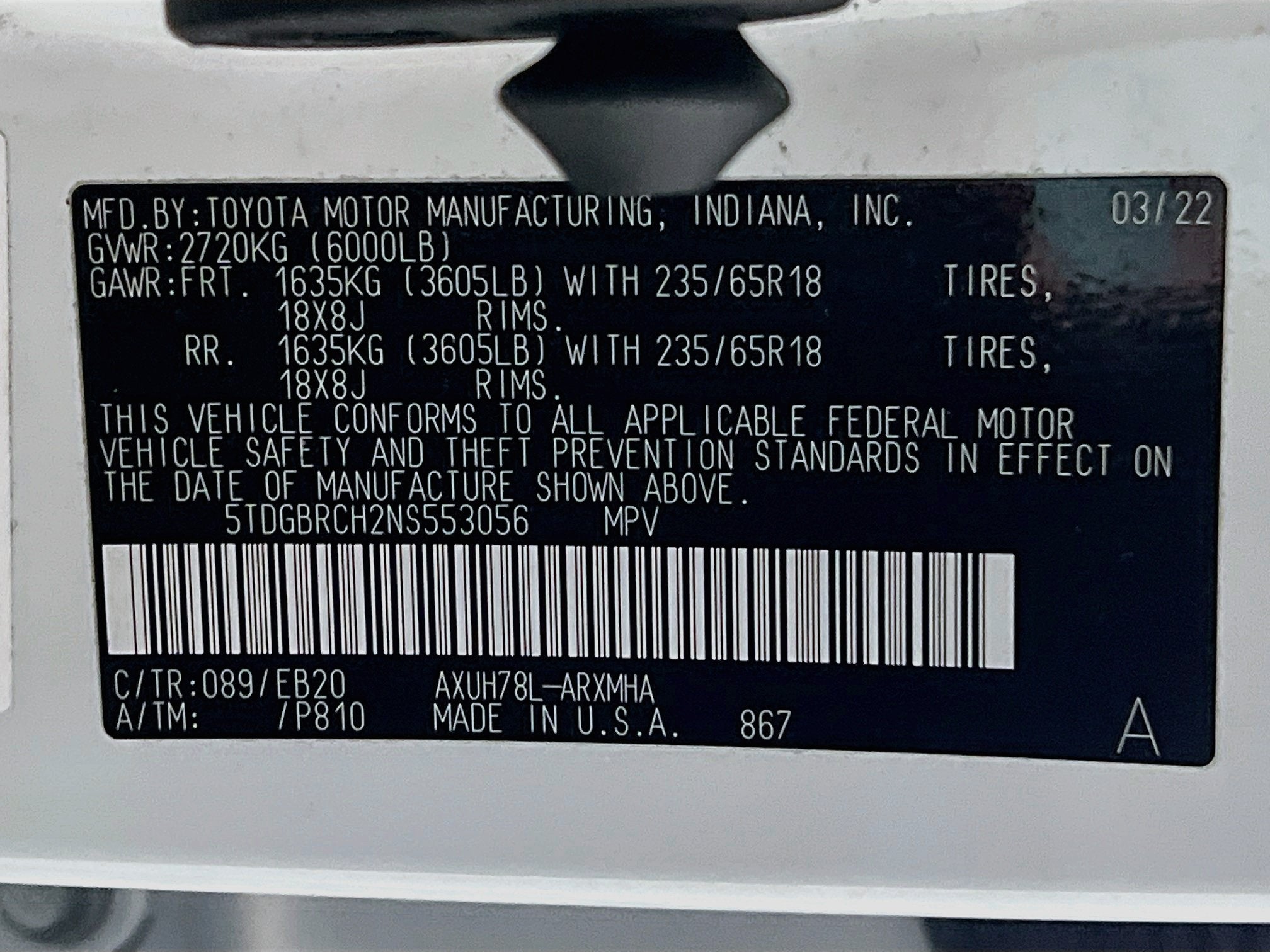 2022 Toyota Highlander Hybrid XLE