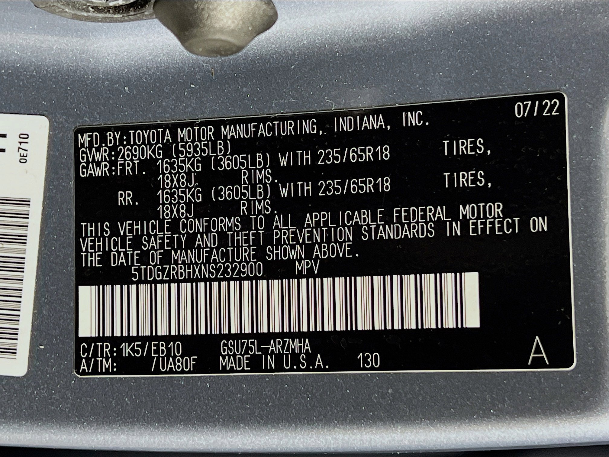 2022 Toyota Highlander XLE