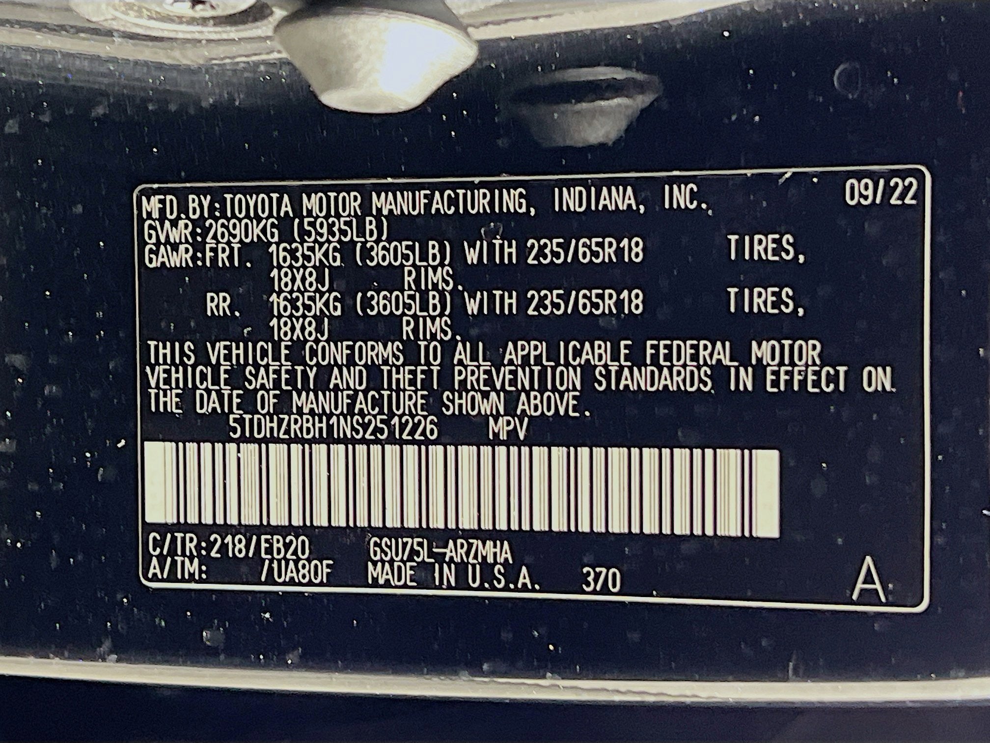 2022 Toyota Highlander XLE