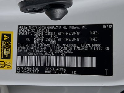 2019 Toyota Highlander Hybrid XLE