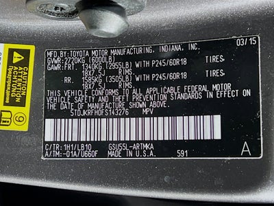 2015 Toyota Highlander XLE