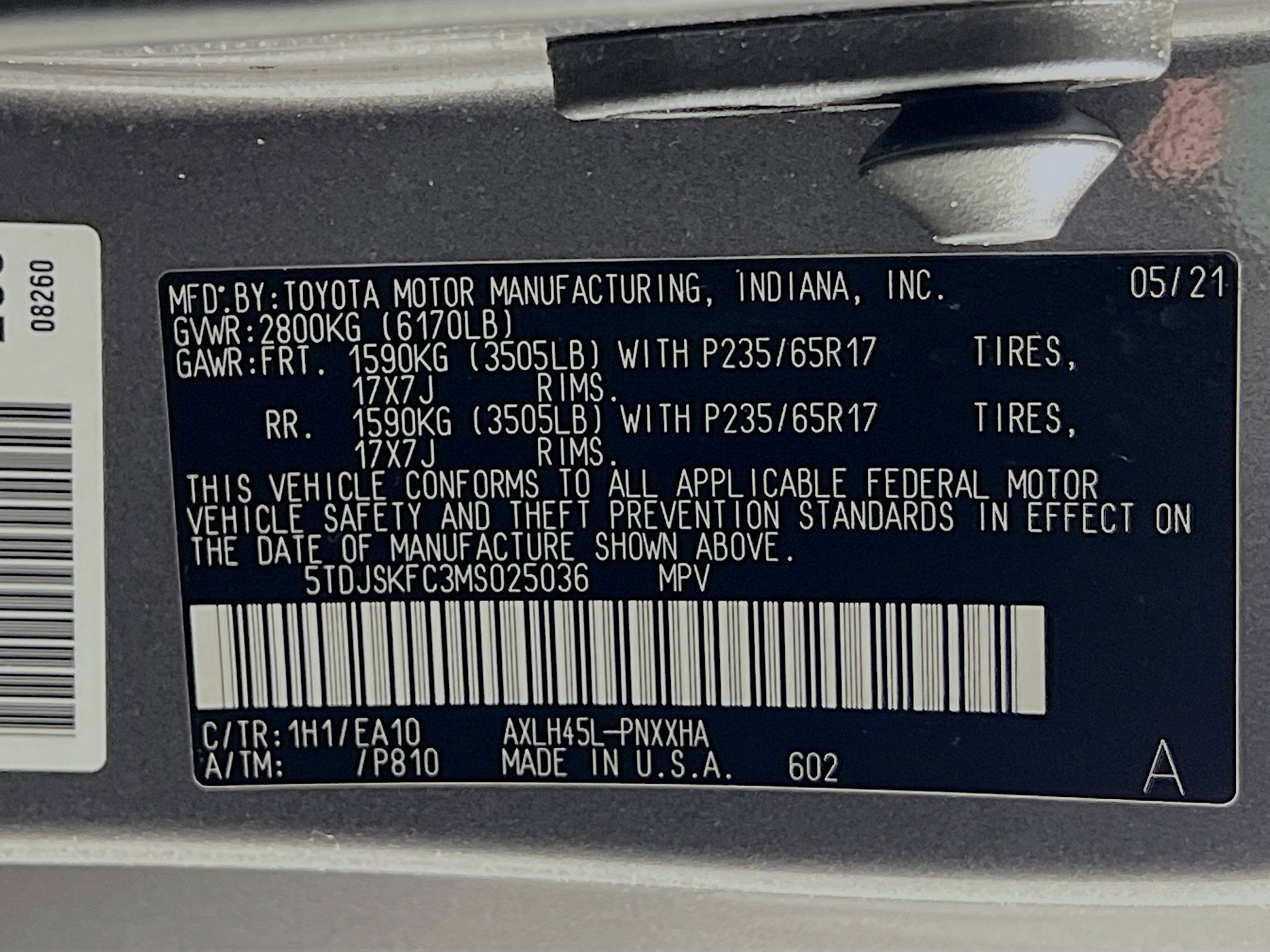 2021 Toyota Sienna XLE