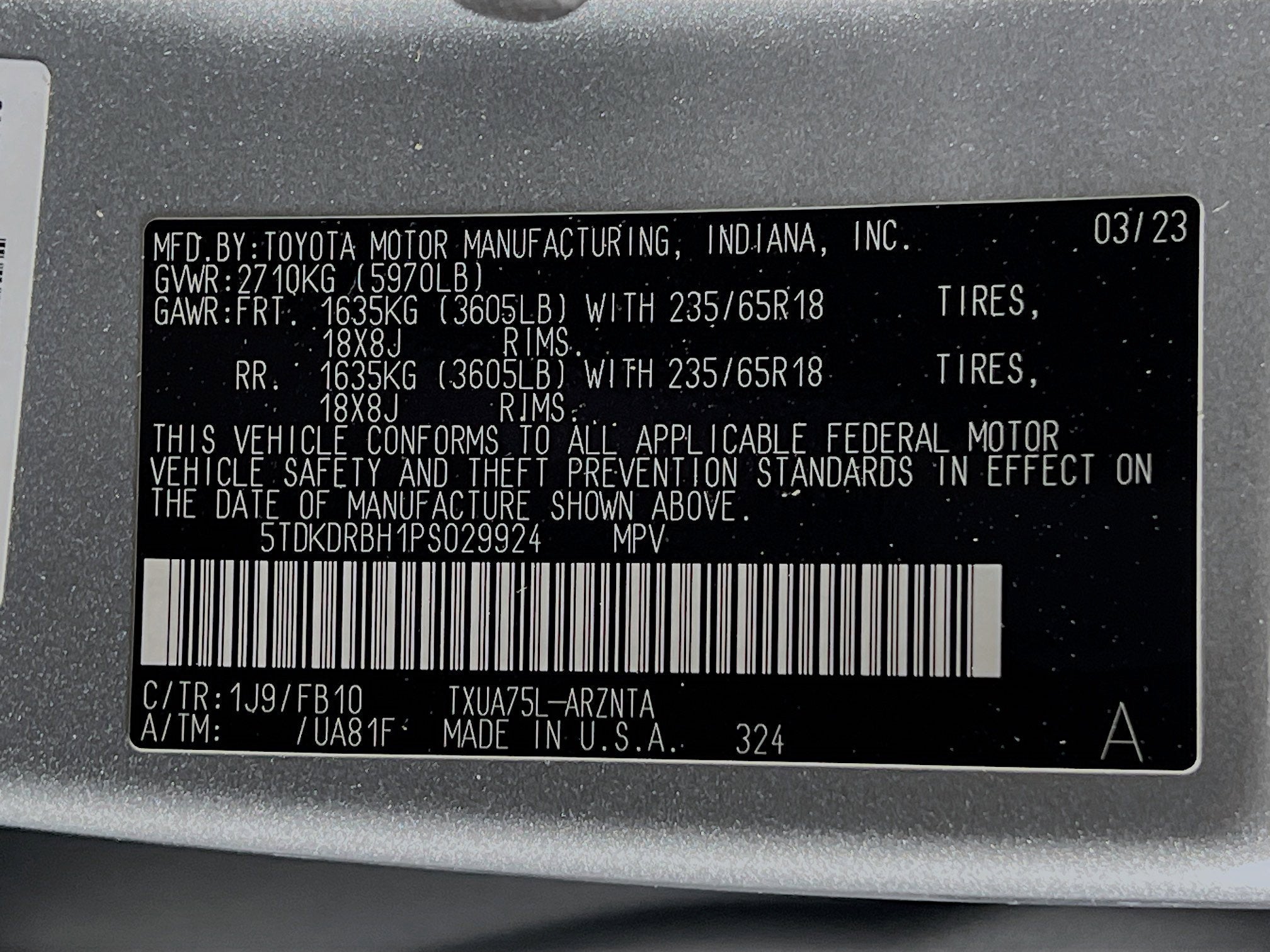 2023 Toyota Highlander Base