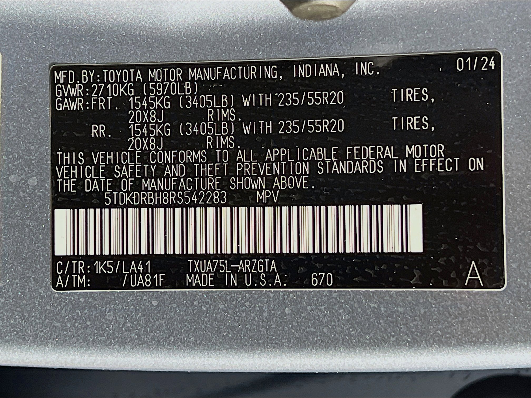 2024 Toyota Highlander Platinum