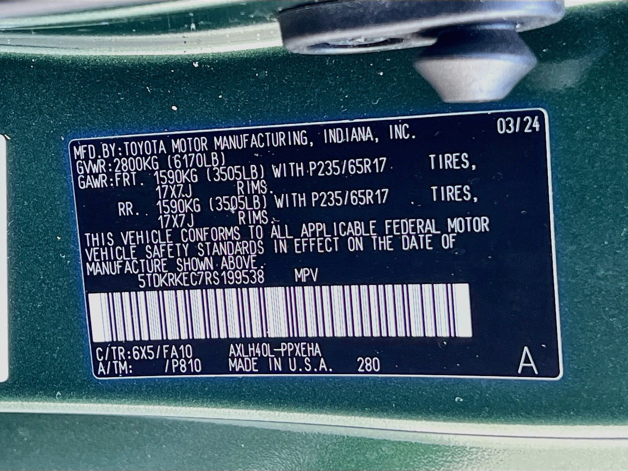 2024 Toyota Sienna LE