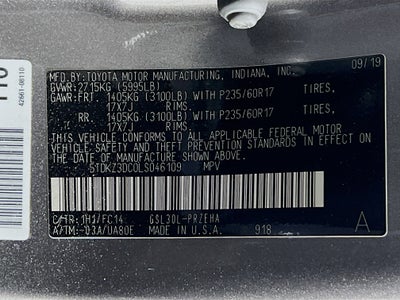 2020 Toyota Sienna Base